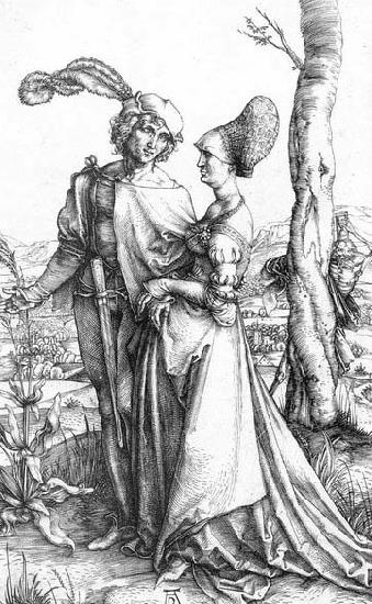 Albrecht Durer Young Couple Threatened by Death Germany oil painting art